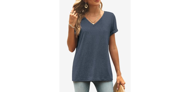 Trendy and Comfortable Women's V Neck Tees