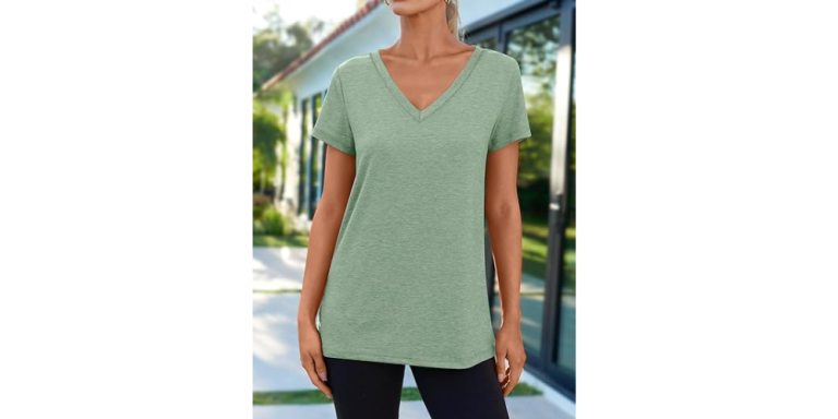 Trendy Women's V-Neck Summer Tees