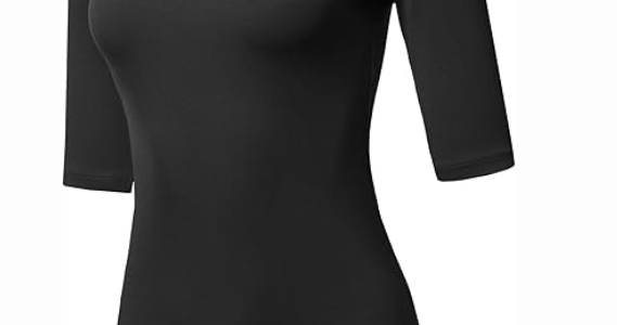SSOULM Women's Stretchy Slim Fit T-Shirt